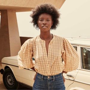 DOEN Scarlet Blouse in Orange Meringue